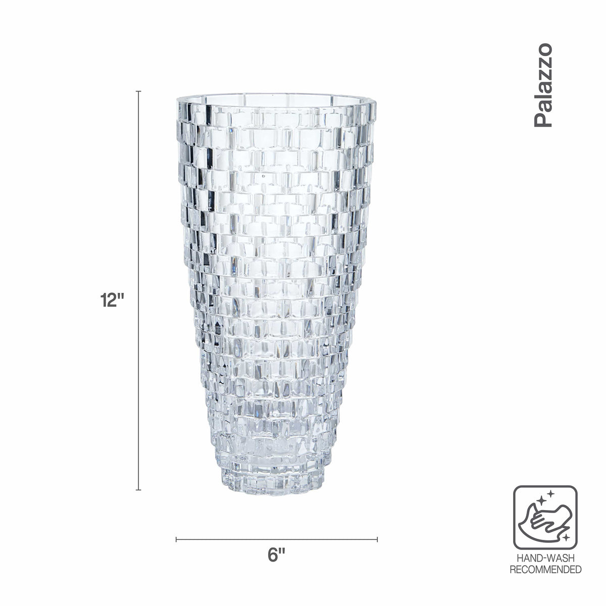 Palazzo 12" Crystal Vase