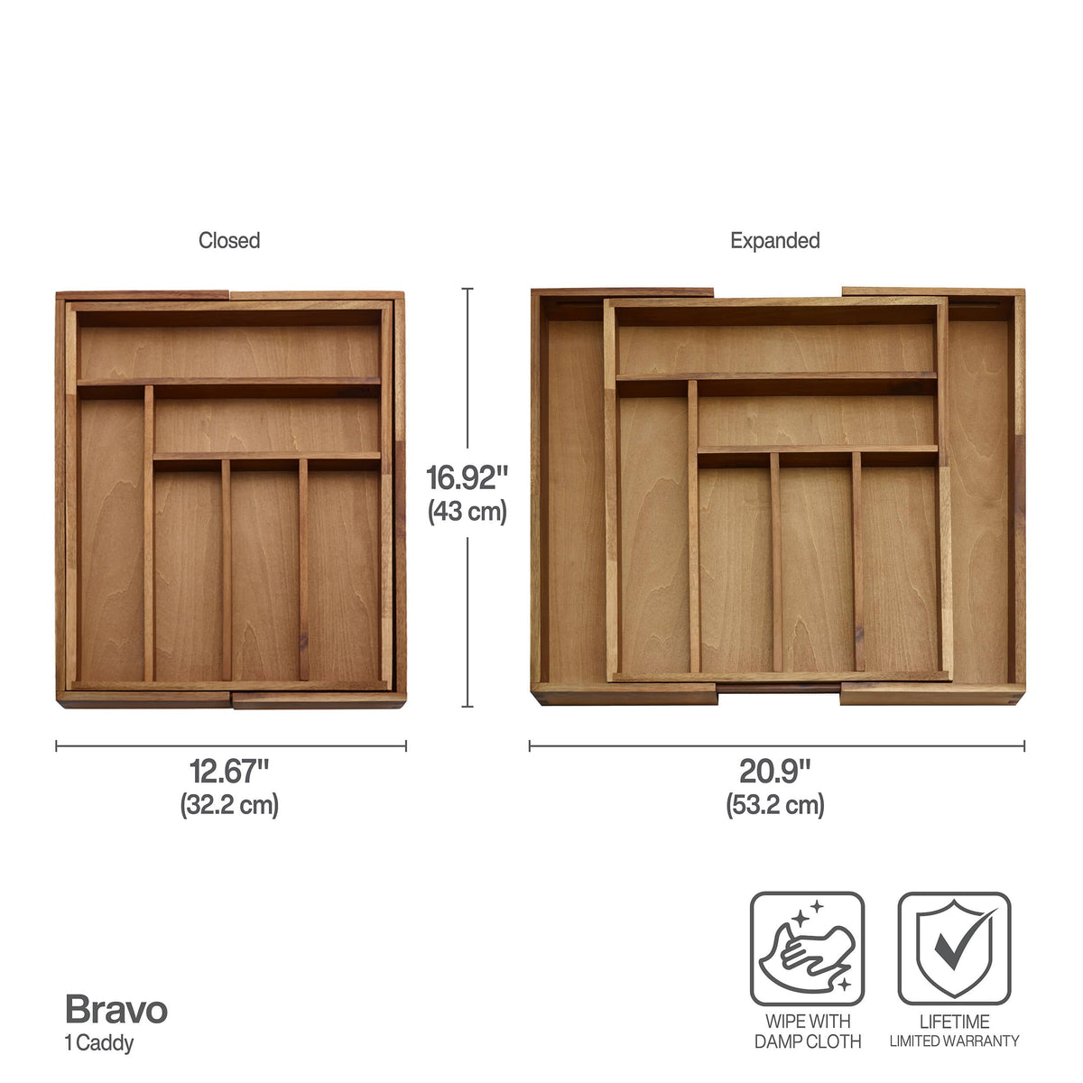 Bravo 52 Piece Flatware Set with Caddy, Service for 8
