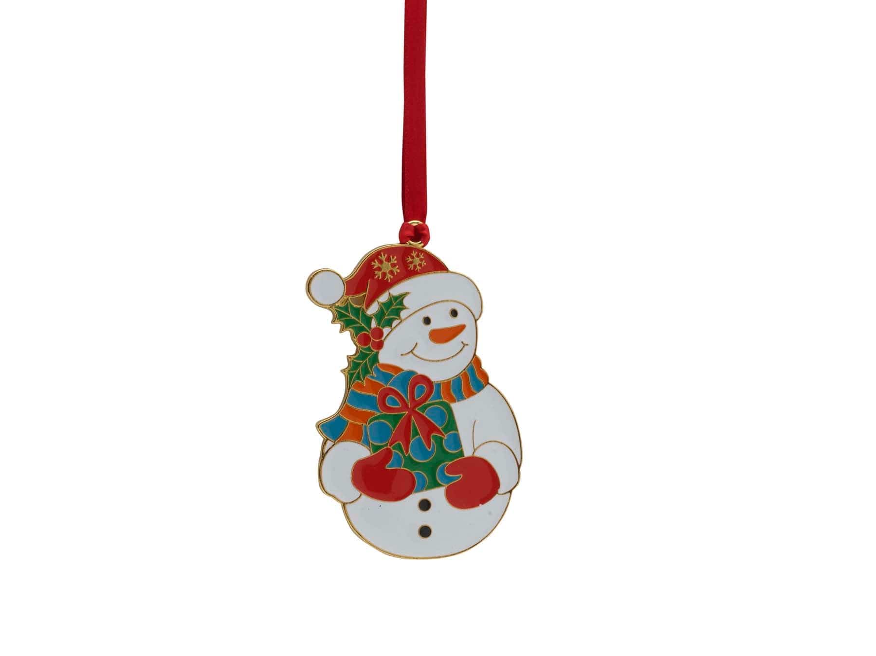 2025 Gold Plate & Enameled Wonders of Christmas Snowman 16th Edition