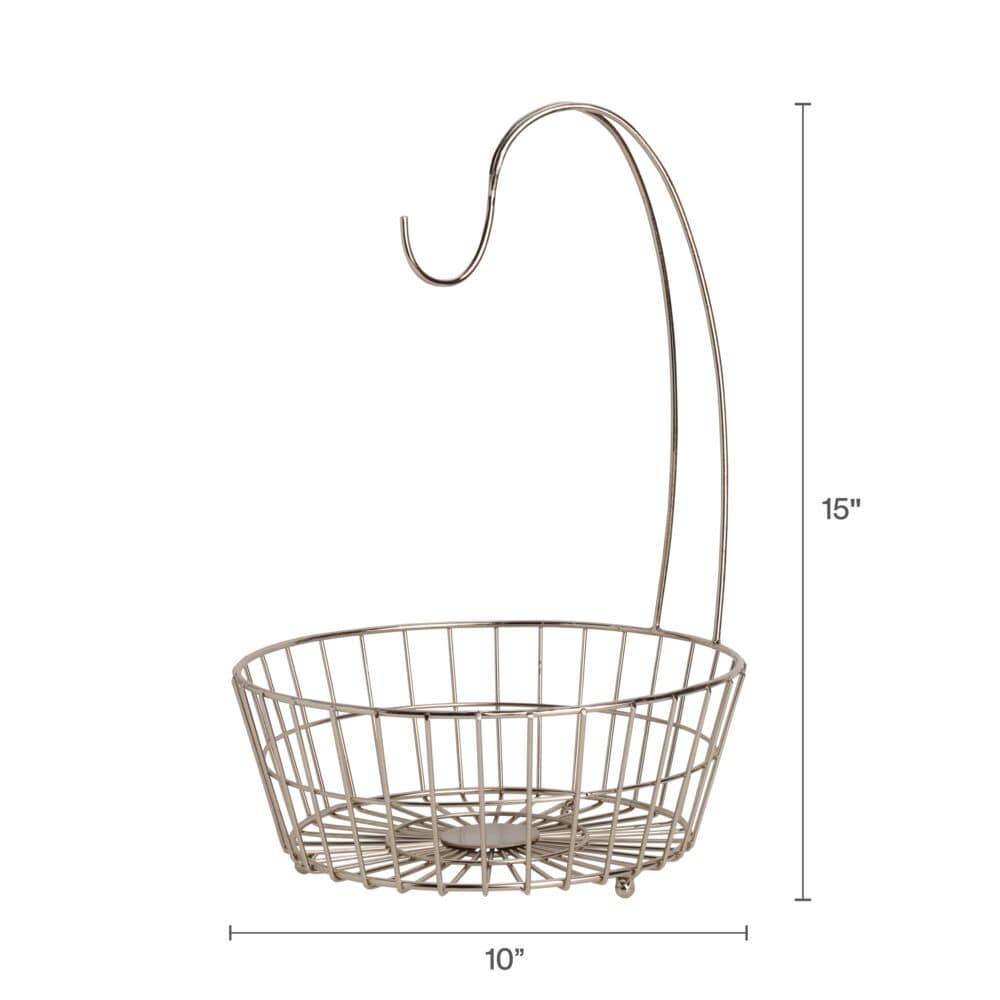 Geneva Nickel Fruit Storage Basket with Banana Hook