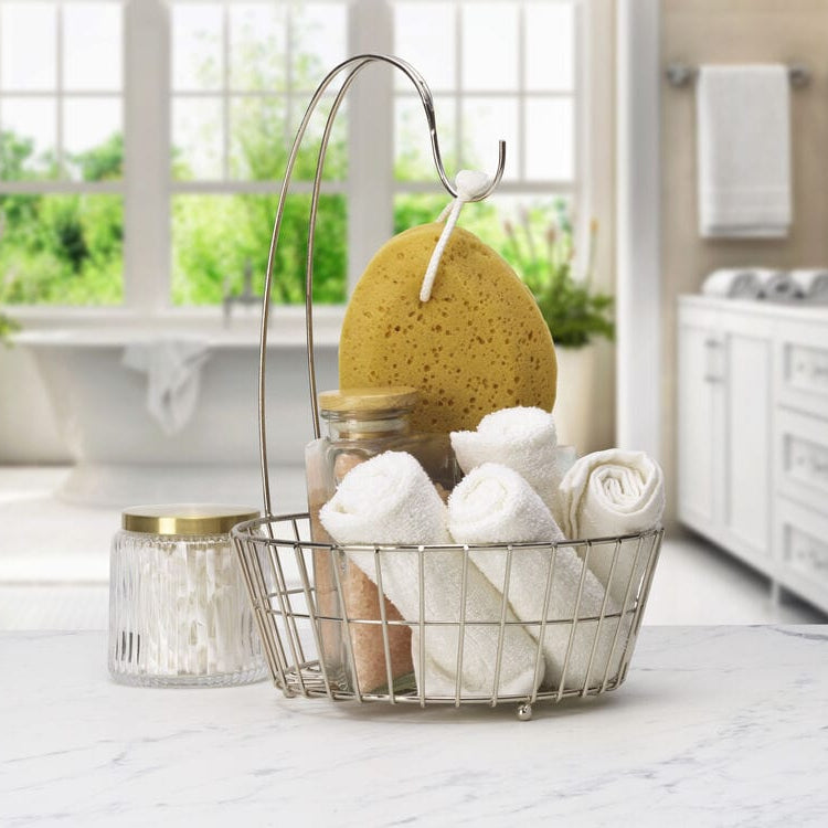 Geneva Nickel Fruit Storage Basket with Banana Hook