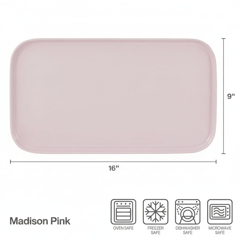Madison Pink Rectangular Platter