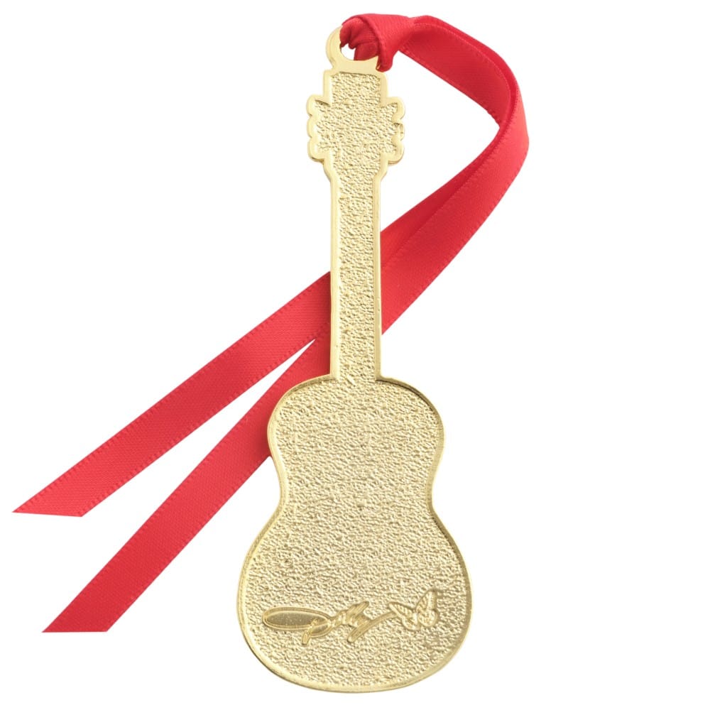 Dolly Parton 2026 Gold Plated Enameled Guitar Ornament