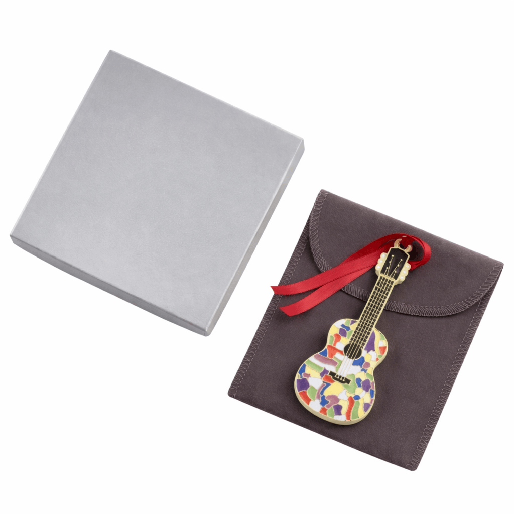 Dolly Parton 2026 Gold Plated Enameled Guitar Ornament