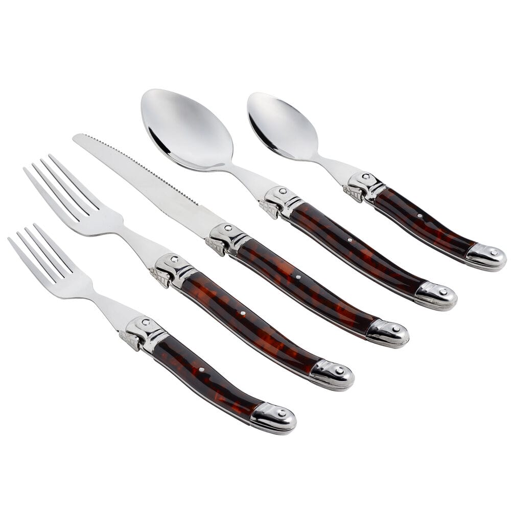 Tortoise Shell 20 Piece Flatware Set, Service for 4