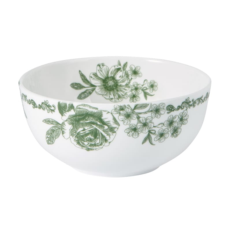 Windsor Rose Green Dinnerware Set, Service for 4