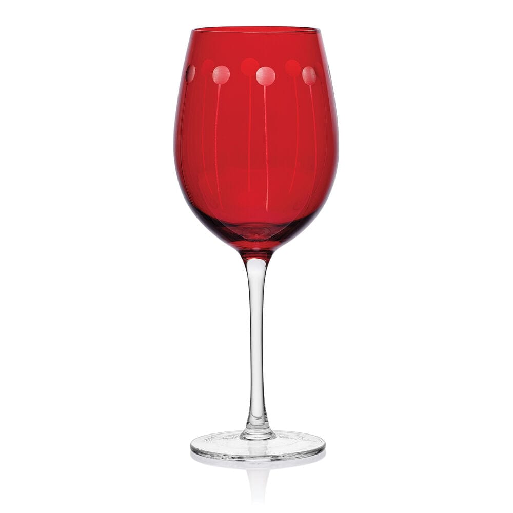 Cheers® Set of 6 Ruby Wine Glasses