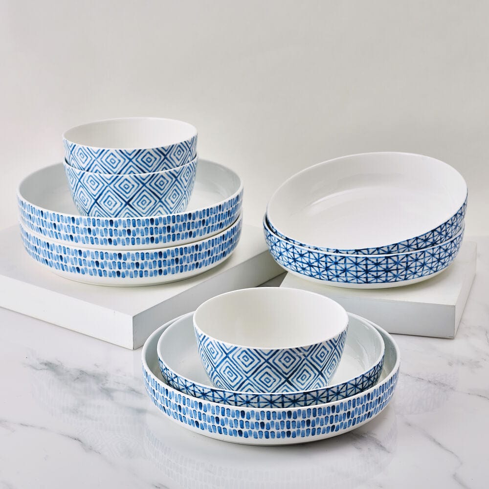 Dillon 9 Piece Dinnerware Bowl Set, Service for 3
