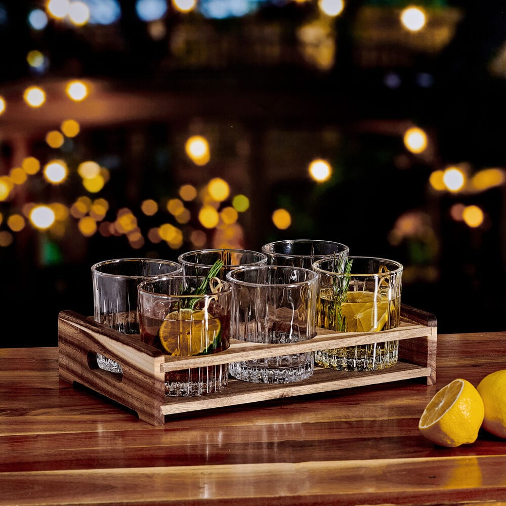 Glenwood 7 Piece Double Old Fashioned Bar Caddy Set