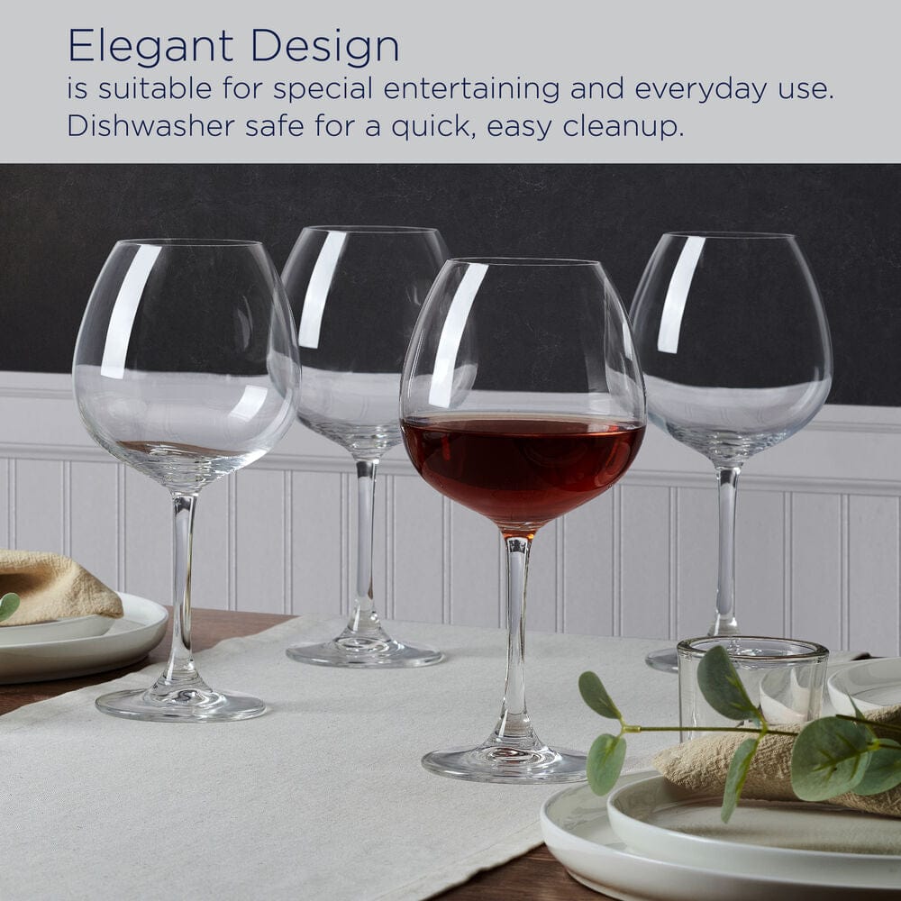 Lana Set of 4 Red Wine Balloon Glasses