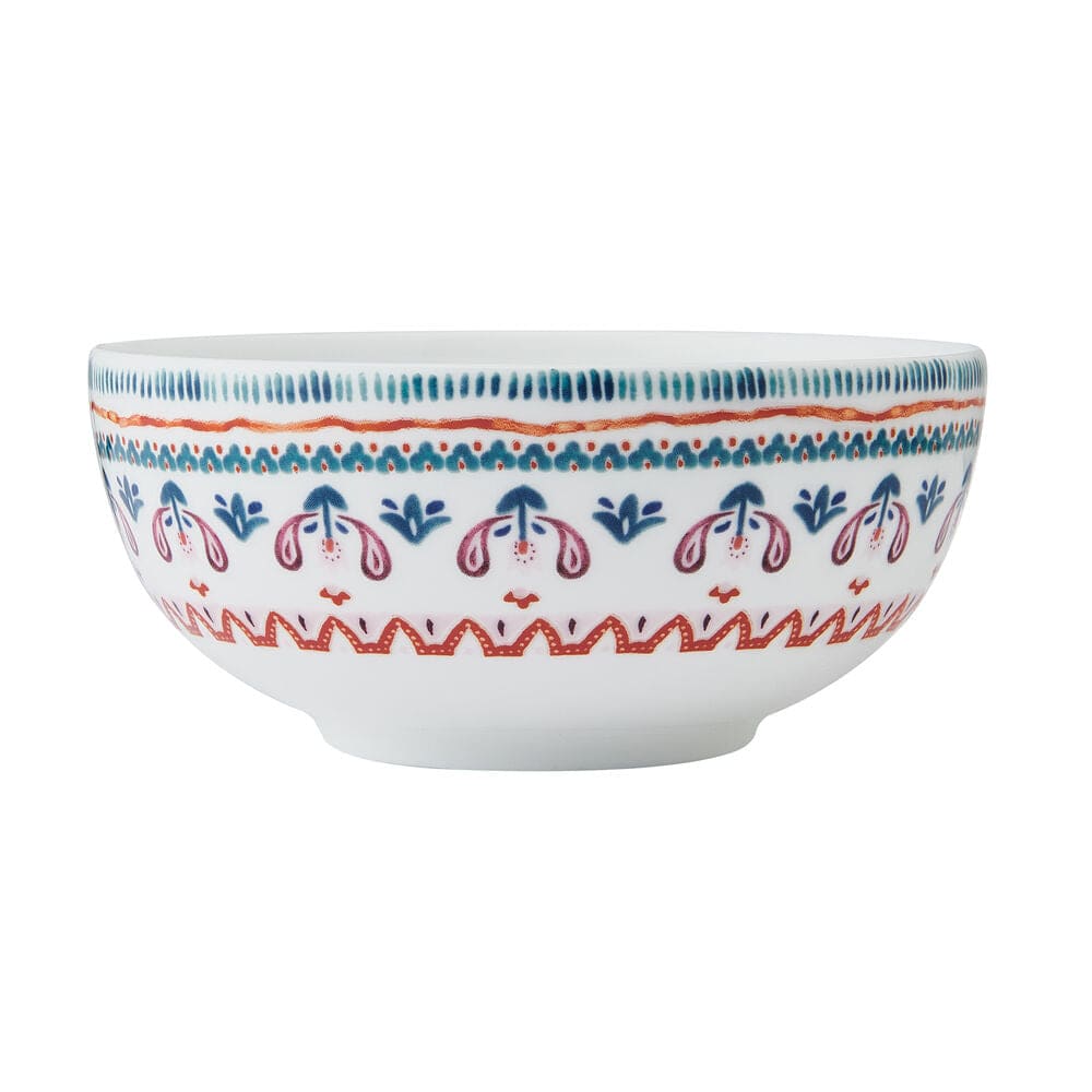 Painted Medallion Set of 4 Soup Cereal Bowls