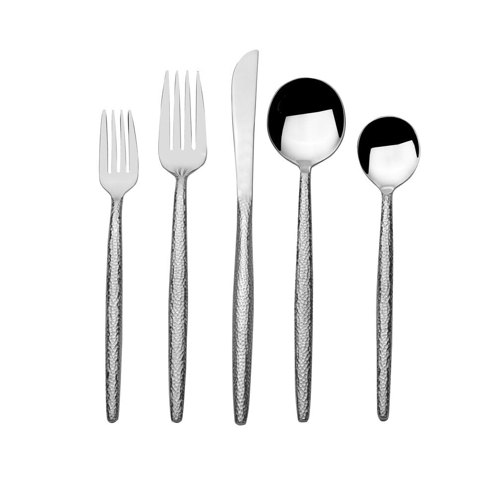 Forged Shea Hammered 20 Piece Flatware Set, Service for 4