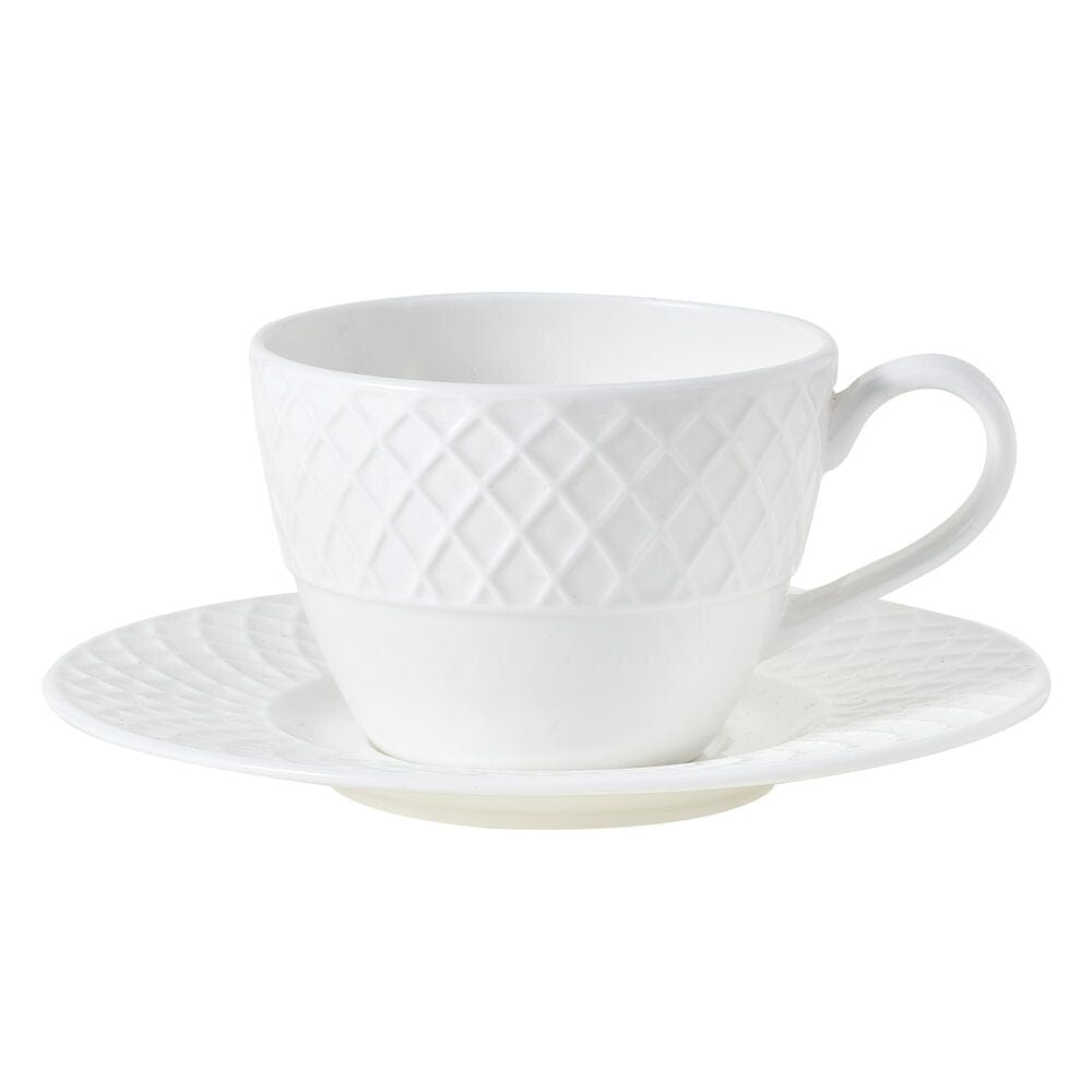 Trellis Set of 2 Tea Cups and Saucers