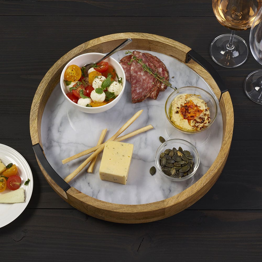 Marble Design Lazy Susan Serve Tray