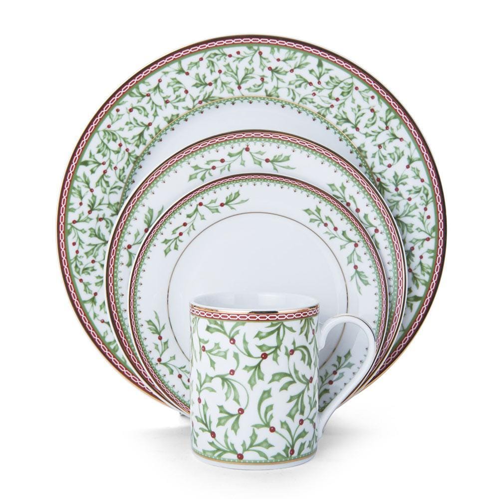 Holiday Traditions 16 Piece Dinnerware Set with Mugs