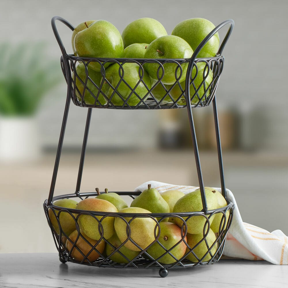 Loop and Lattice 2 Tier Countertop Fruit Storage Basket