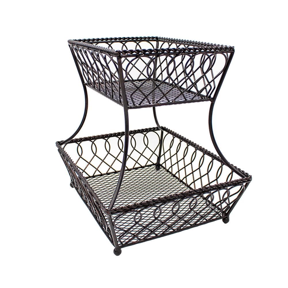 Loop Lattice 2 Tier Rectangular Fruit Storage Basket
