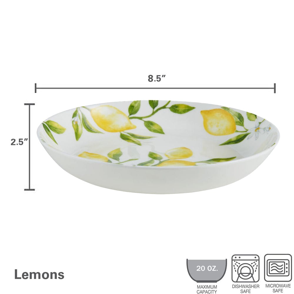 Lemons Set of 4 Pasta Bowls