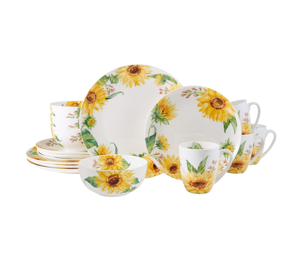 Sunflower 16 Piece Dinnerware Set, Service for 4