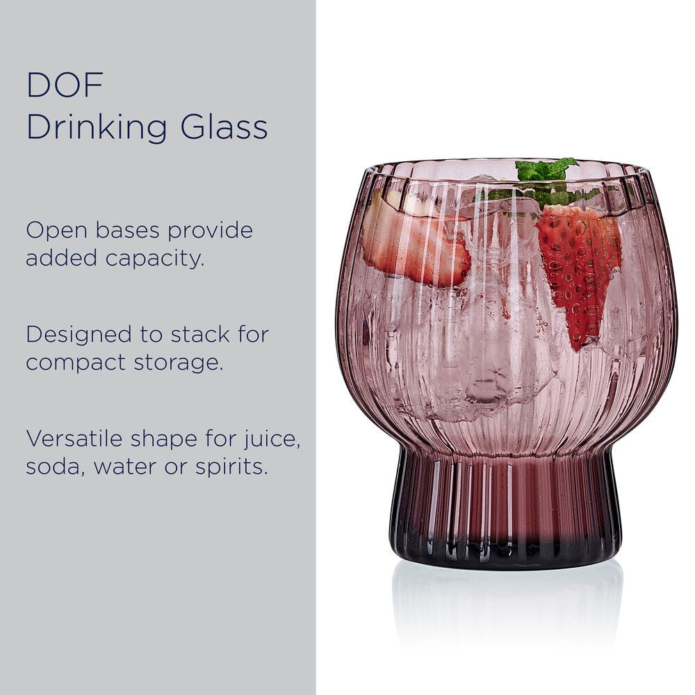 Phoebe Optic Lilac Set of 4 Double Old Fashioned Glasses