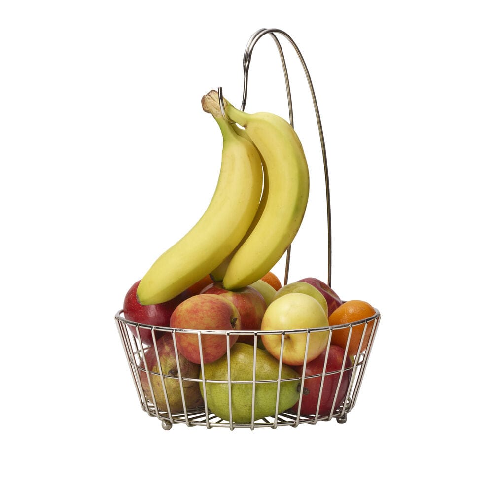 Geneva Nickel Fruit Storage Basket with Banana Hook