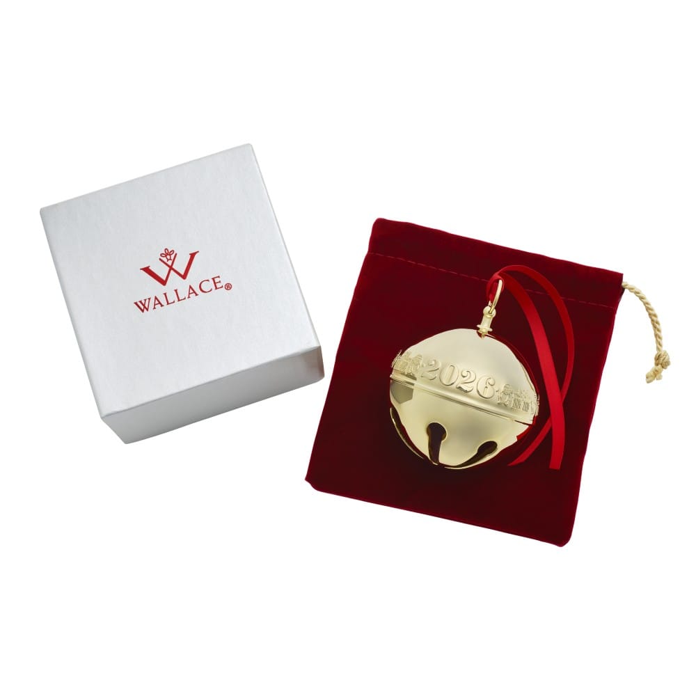 Wallace 2026 Gold Plated Sleigh Bell Ornament 37th Edition