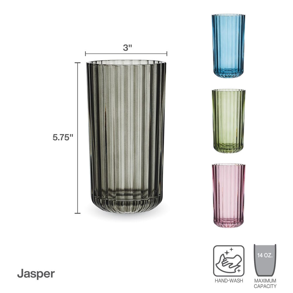 Jasper Colored  Set of 4 Highball Glasses