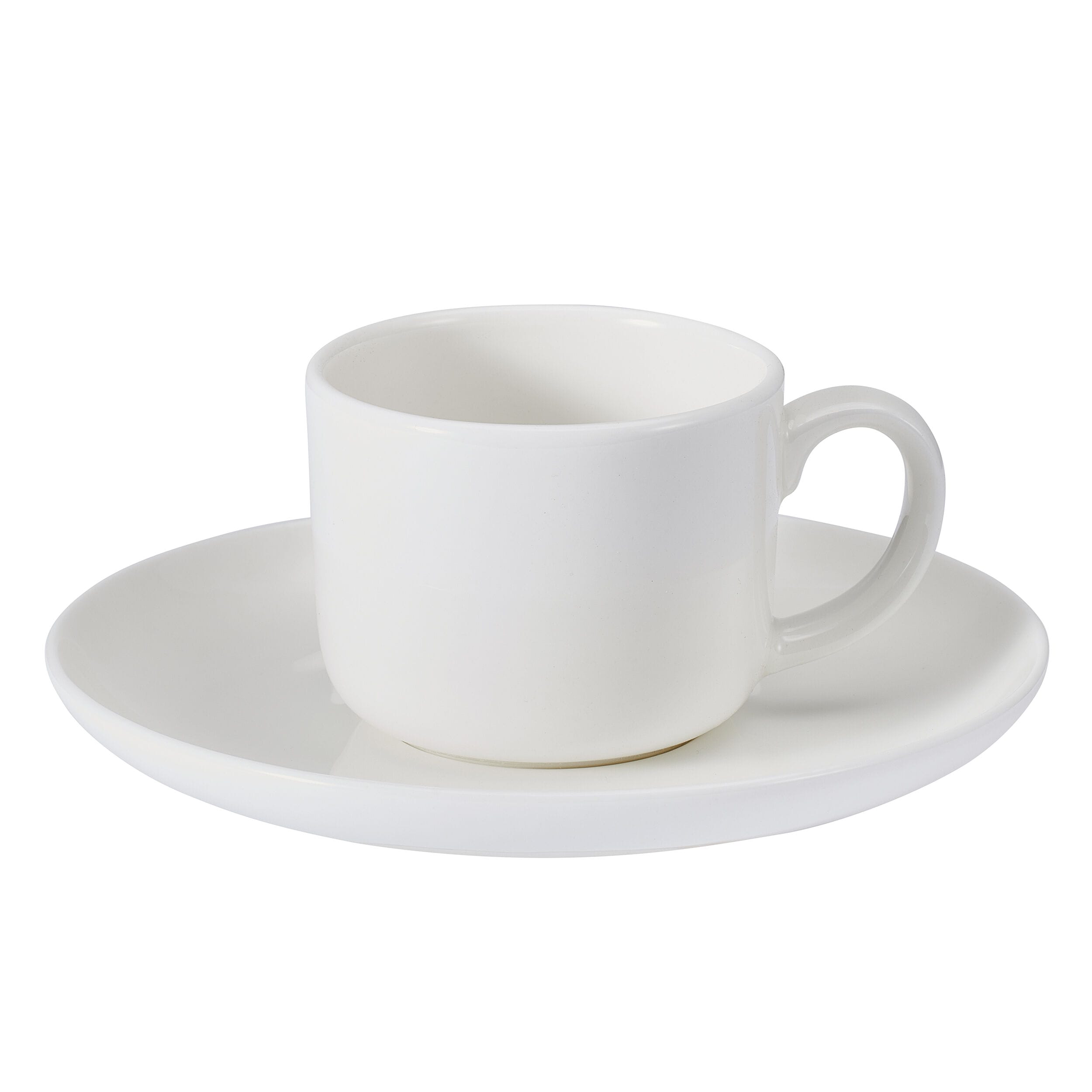 Set of 6 Espresso Cups and Saucers