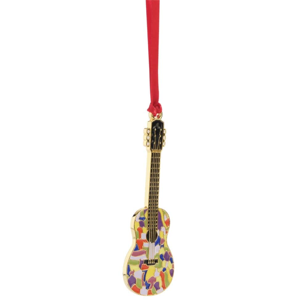 Dolly Parton 2026 Gold Plated Enameled Guitar Ornament