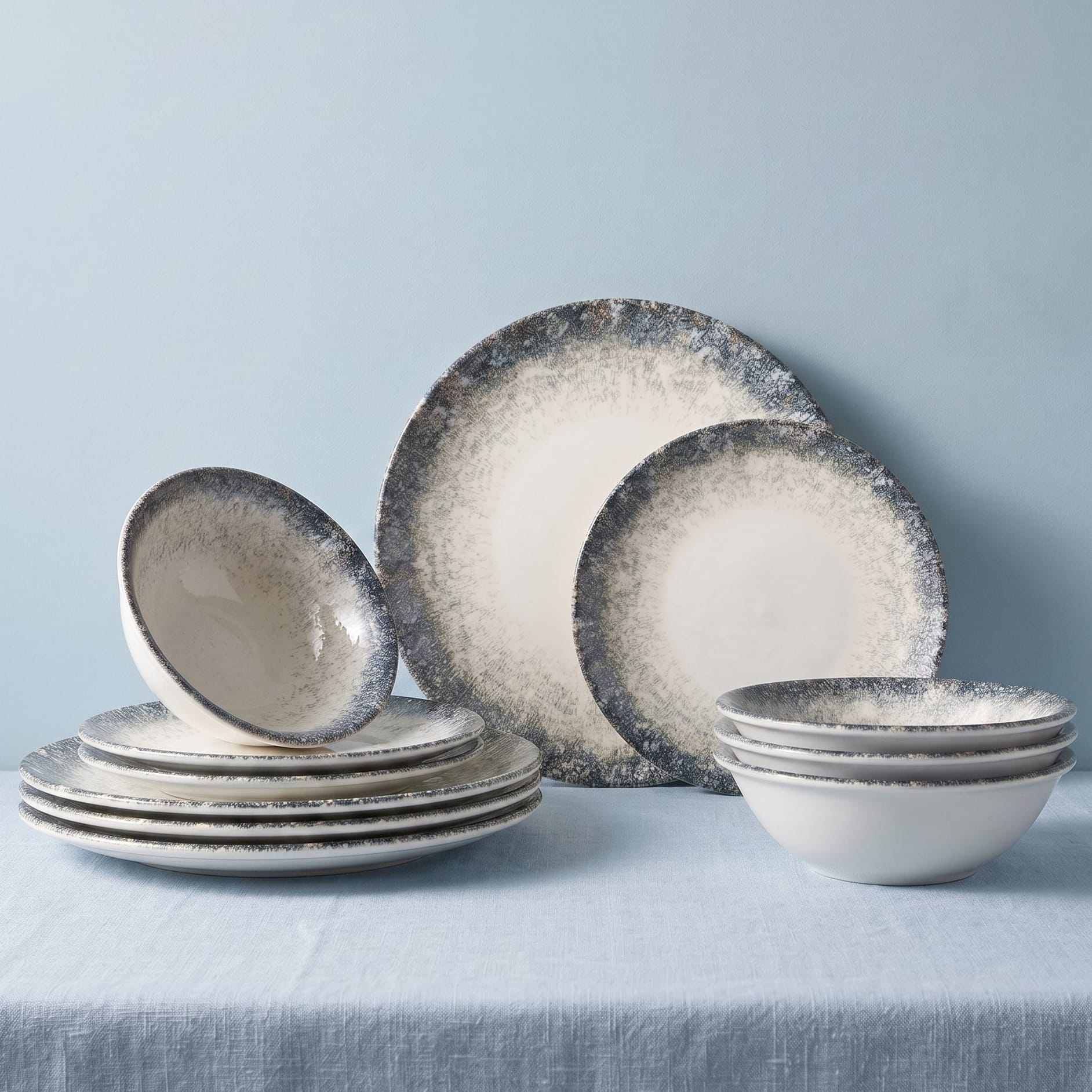 Arctica Blue 12 Piece Dinnerware Set, Service for 4