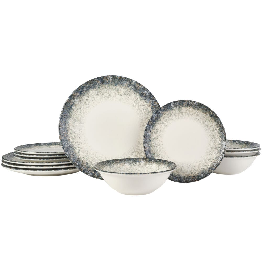 Arctica Blue 12 Piece Dinnerware Set, Service for 4