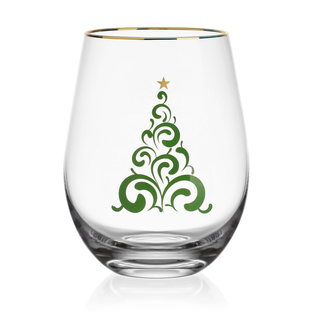 Stemless Gifts Holiday Stemless Wine Set of 4