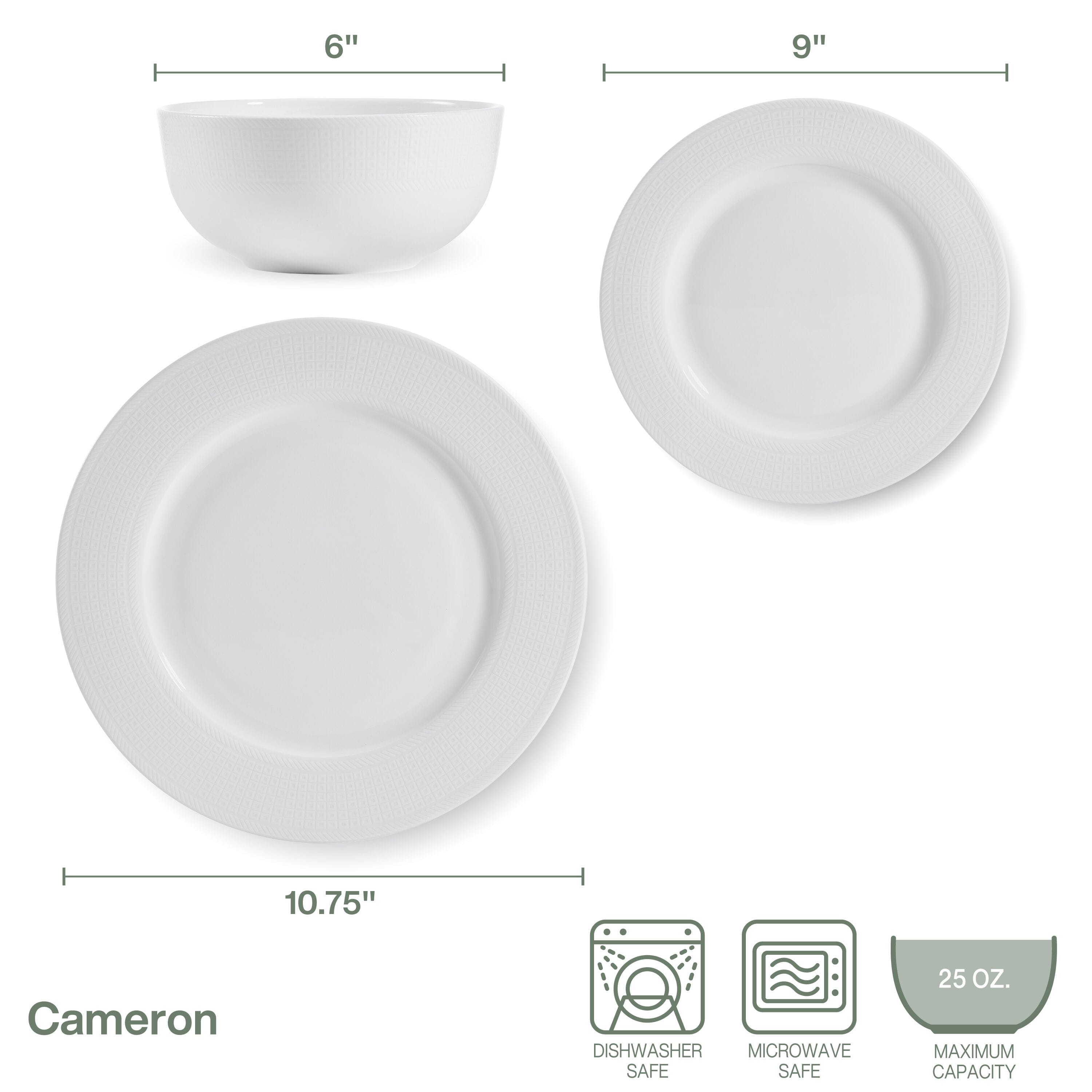 Cameron 12 Piece Dinnerware Set, Service for 4
