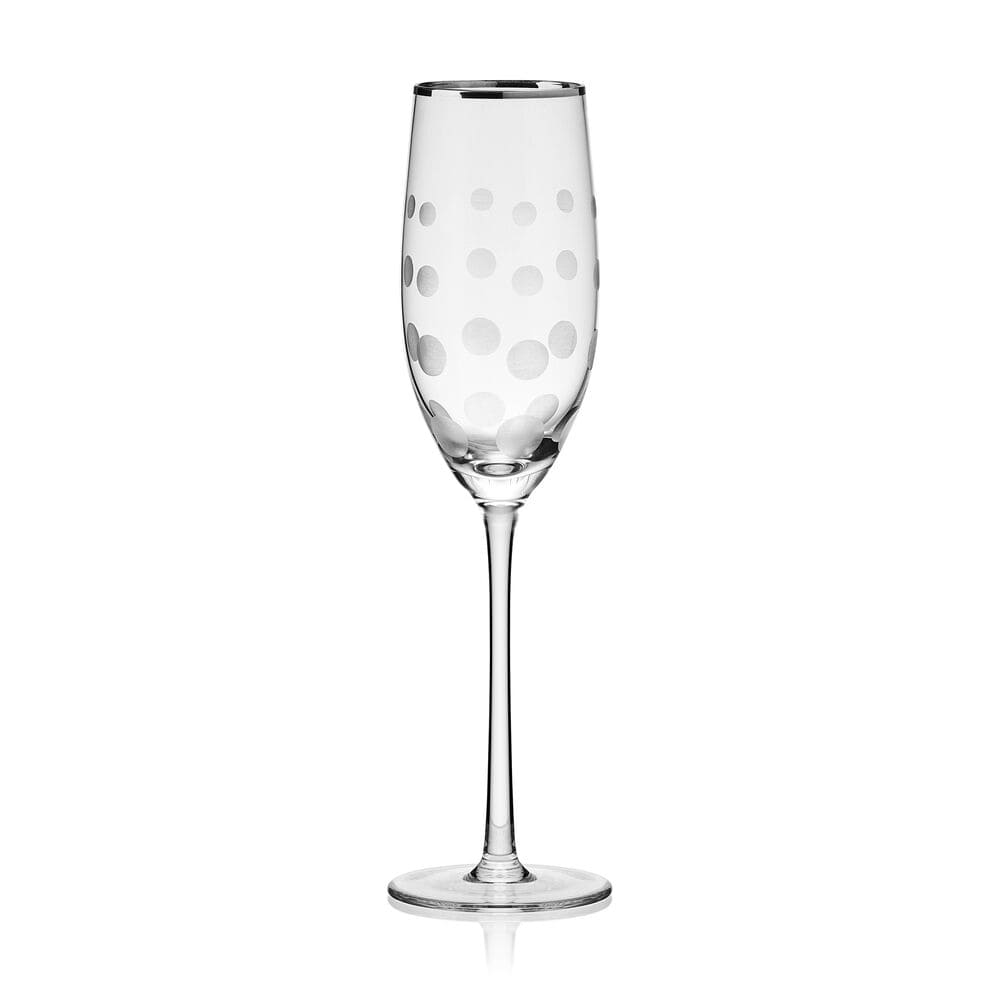 Cheers® Set of 4  Platinum Banded Flutes