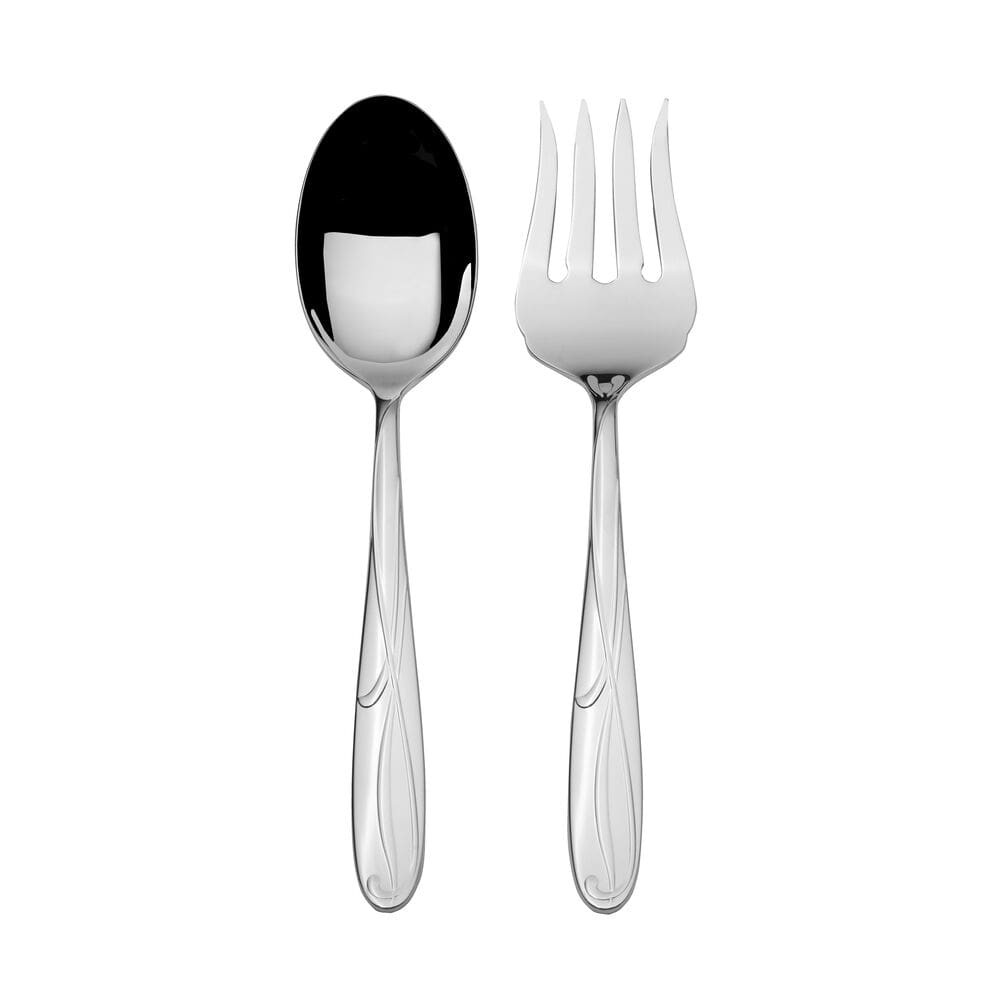 Cocoa Blossom Set of 2 Serving Fork and Spoon