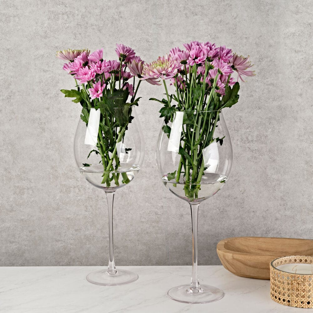 Lavish Set of 2 Oversized Wine Glasses, 17.75 IN