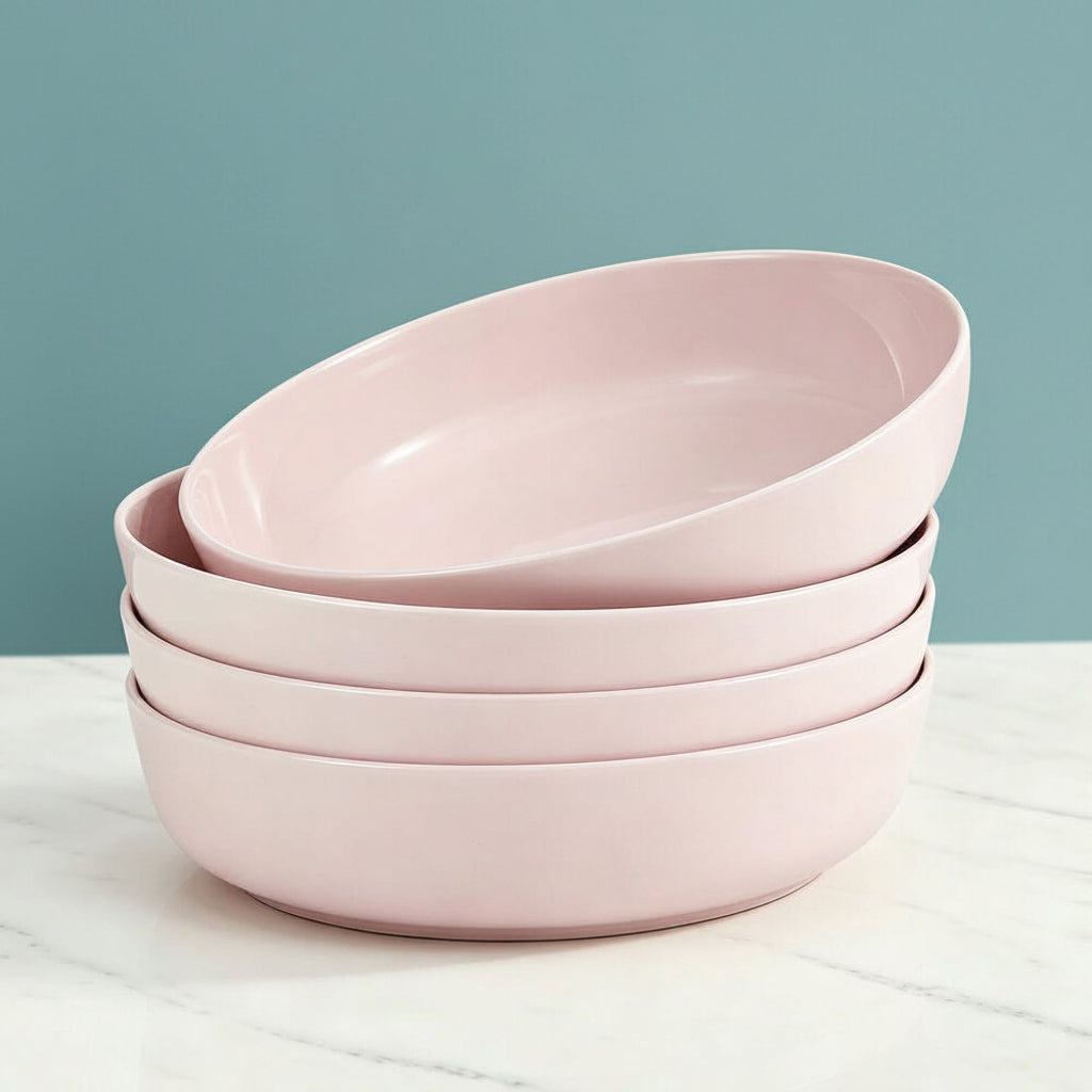 Madison Pink Set of 4 Pasta Bowls