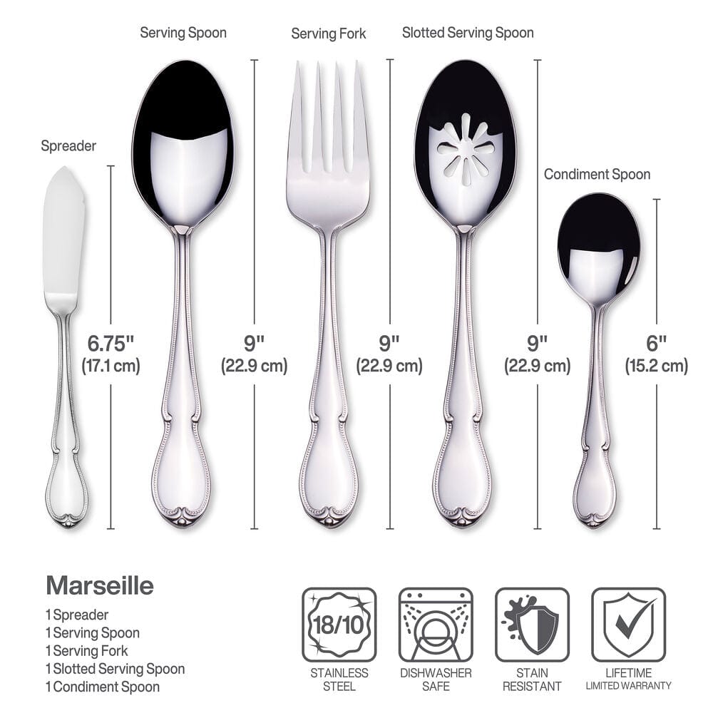 Marseille  65 Piece Flatware Set, Service for 12