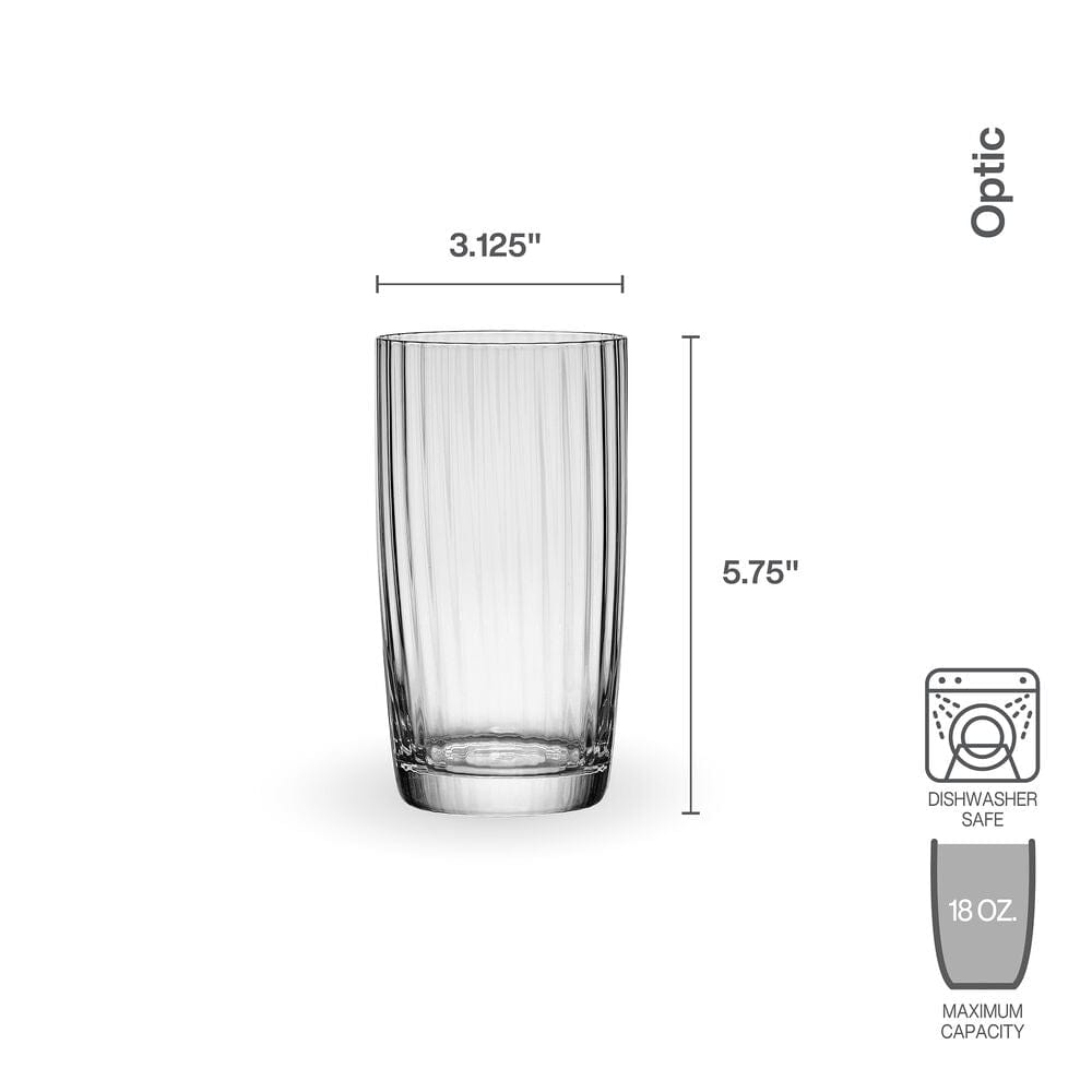 Optic Set of 4 Highball Glasses