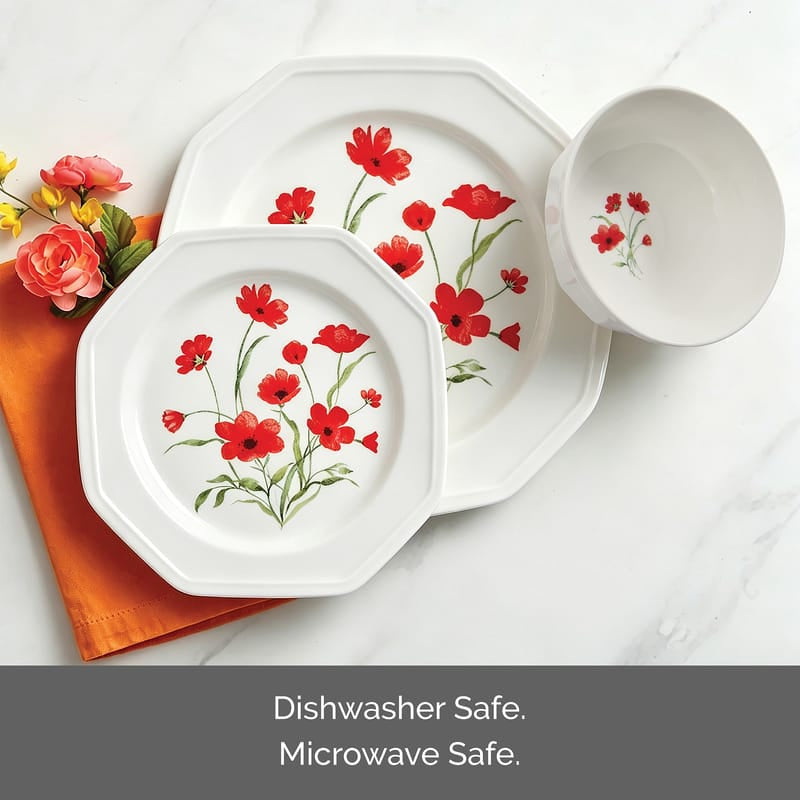 Roselle 12 Piece Dinnerware Set, Service for 4