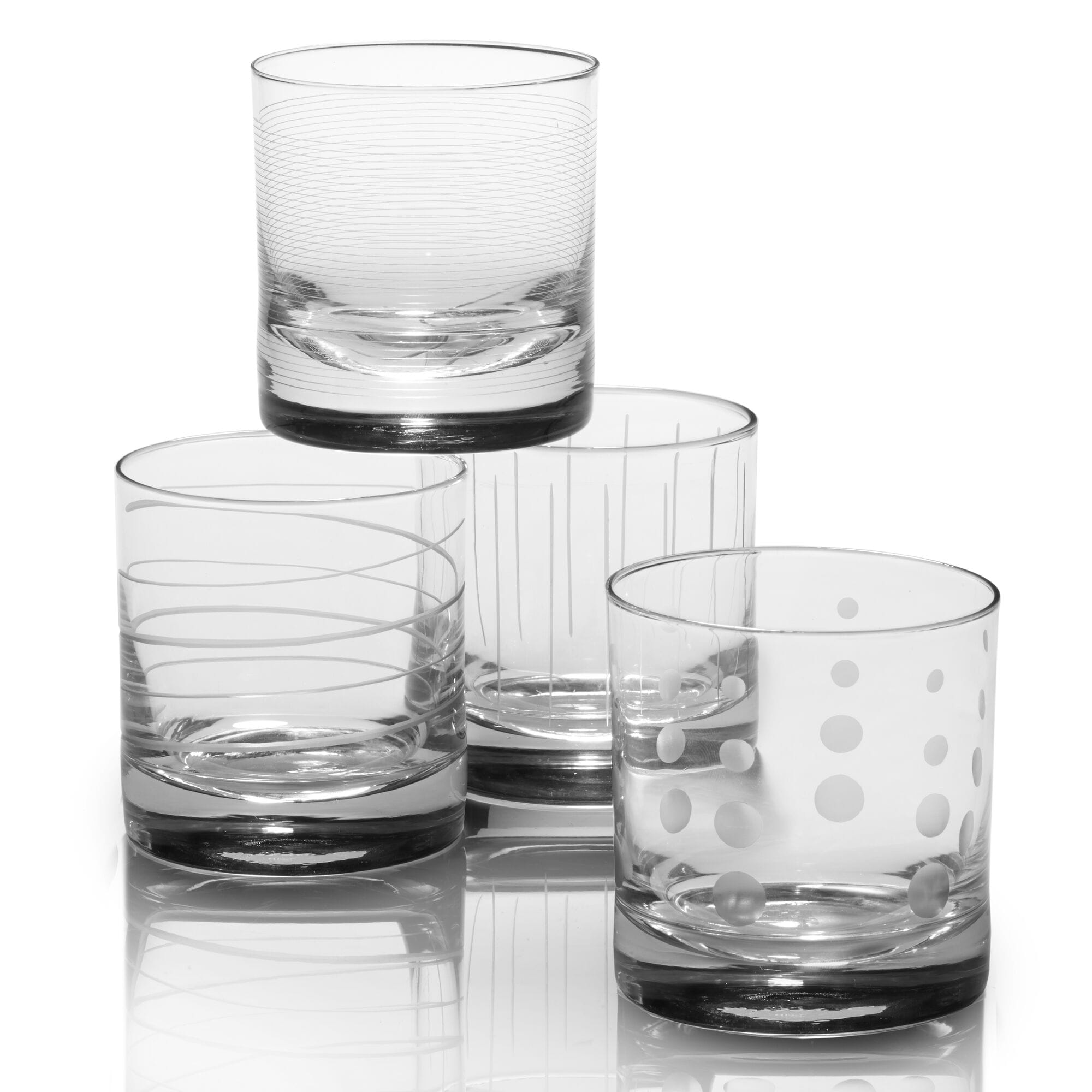 Cheers® Set of 4 Double Old Fashioned Whiskey Glasses