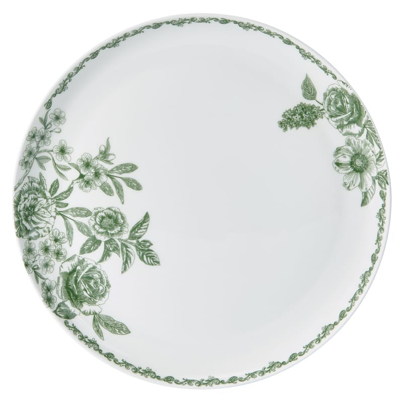 Windsor Rose Green Dinnerware Set, Service for 4