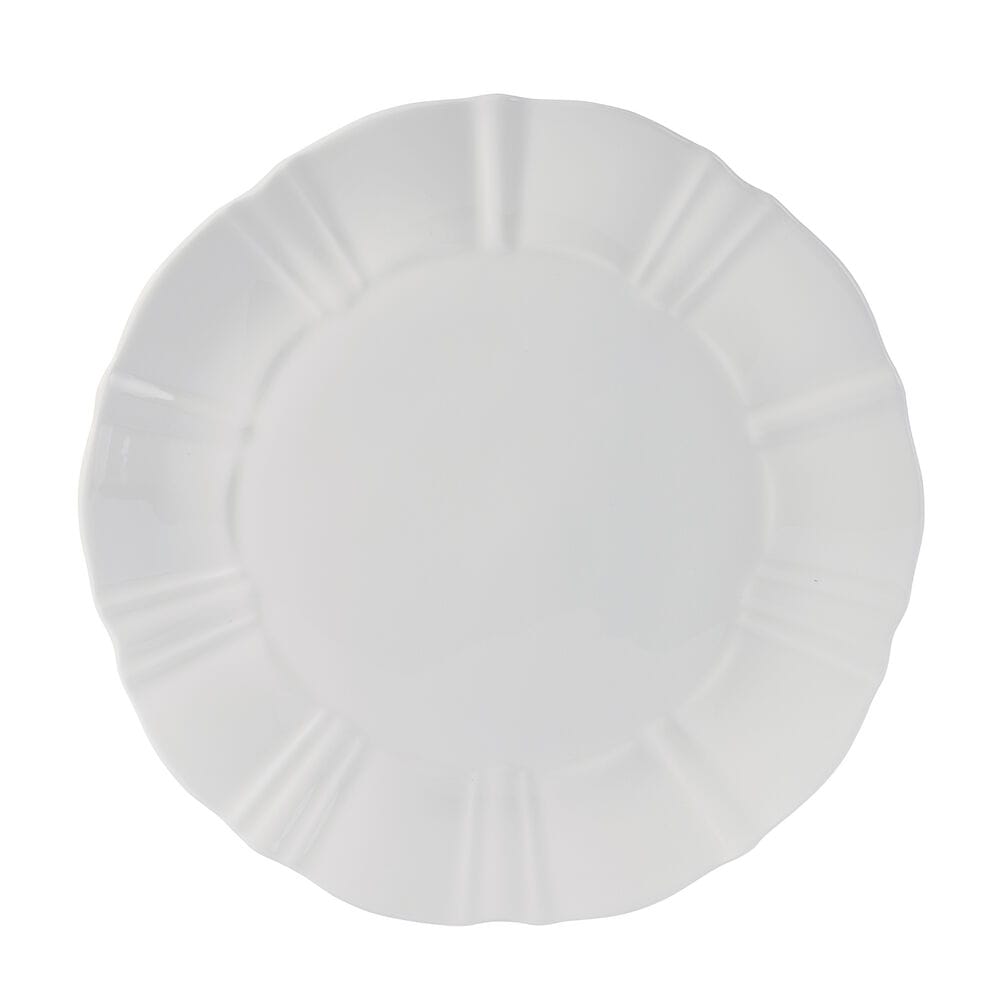Belle Scalloped 12 Piece Dinnerware Set, Service for 4