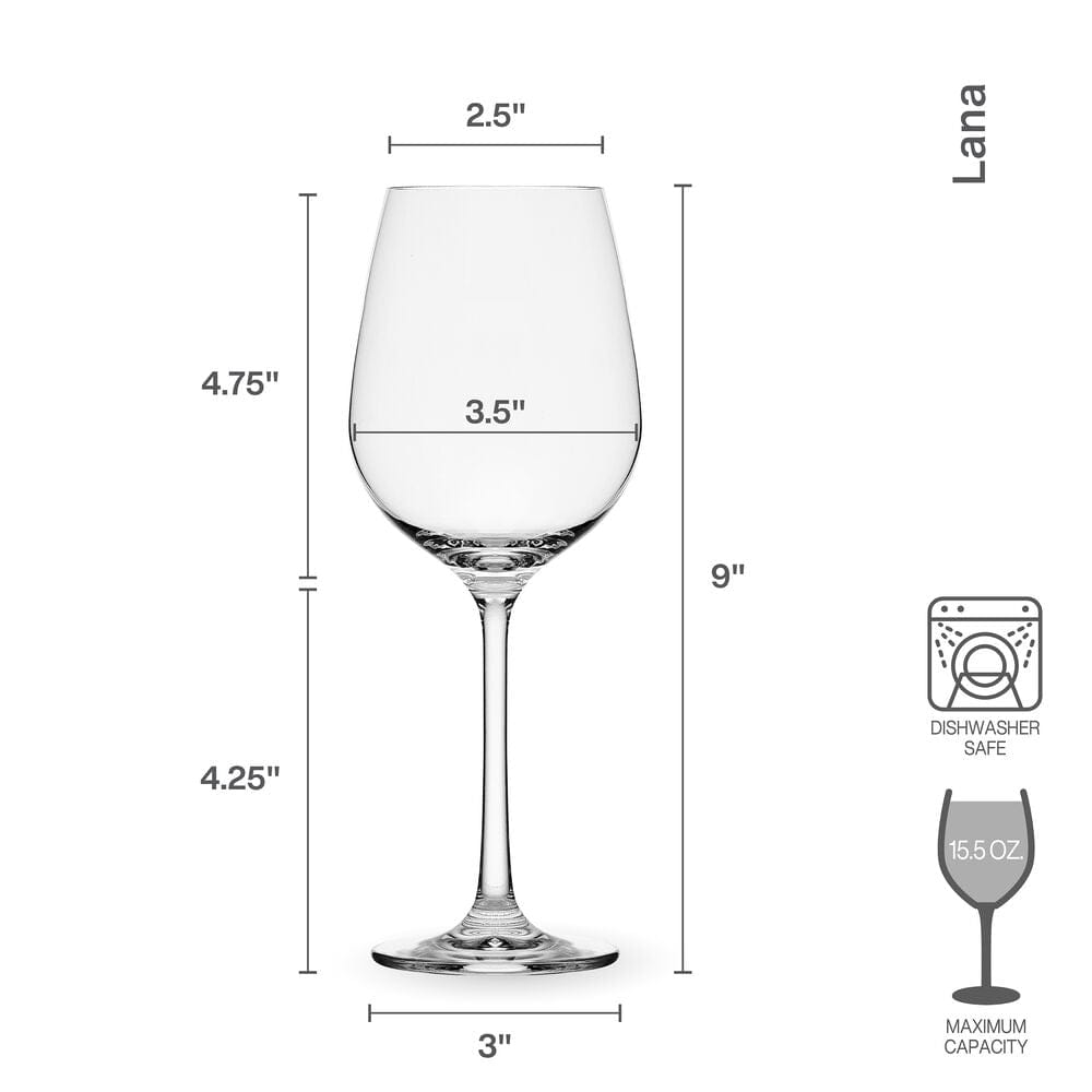 Lana Set of 4 White Wine Glasses