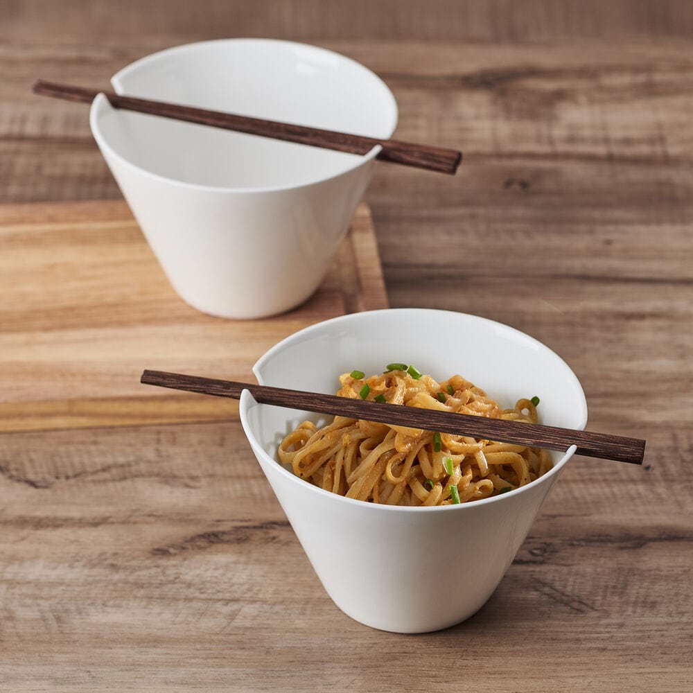 Delray Set of 2 Large Noodle Bowls With Chopsticks