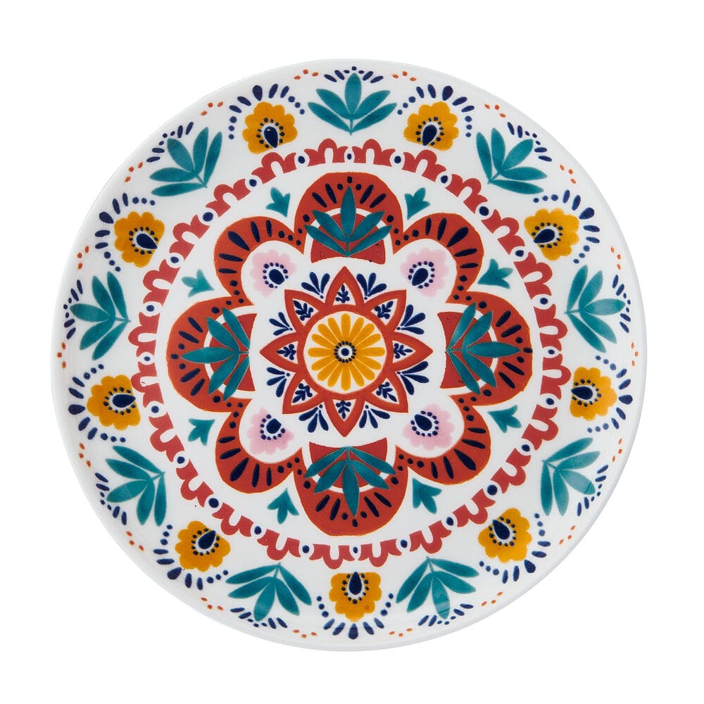 Painted Medallion Set of 4 Salad Plates
