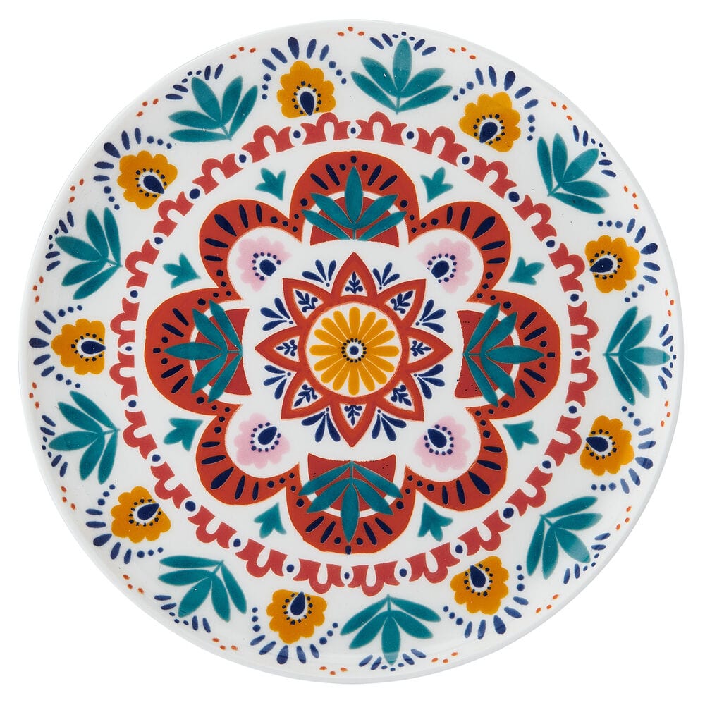 Painted Medallion Set of 4 Salad Plates