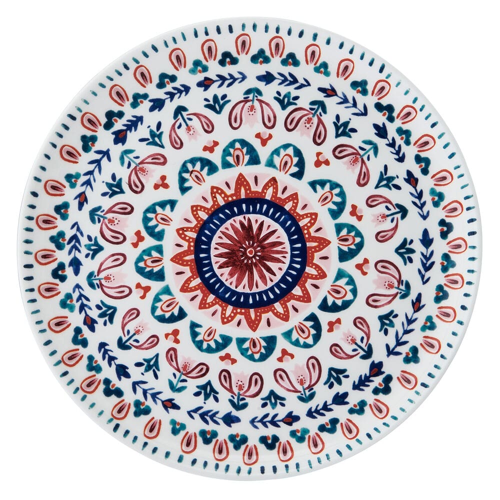 Painted Medallion Set of 4 Salad Plates
