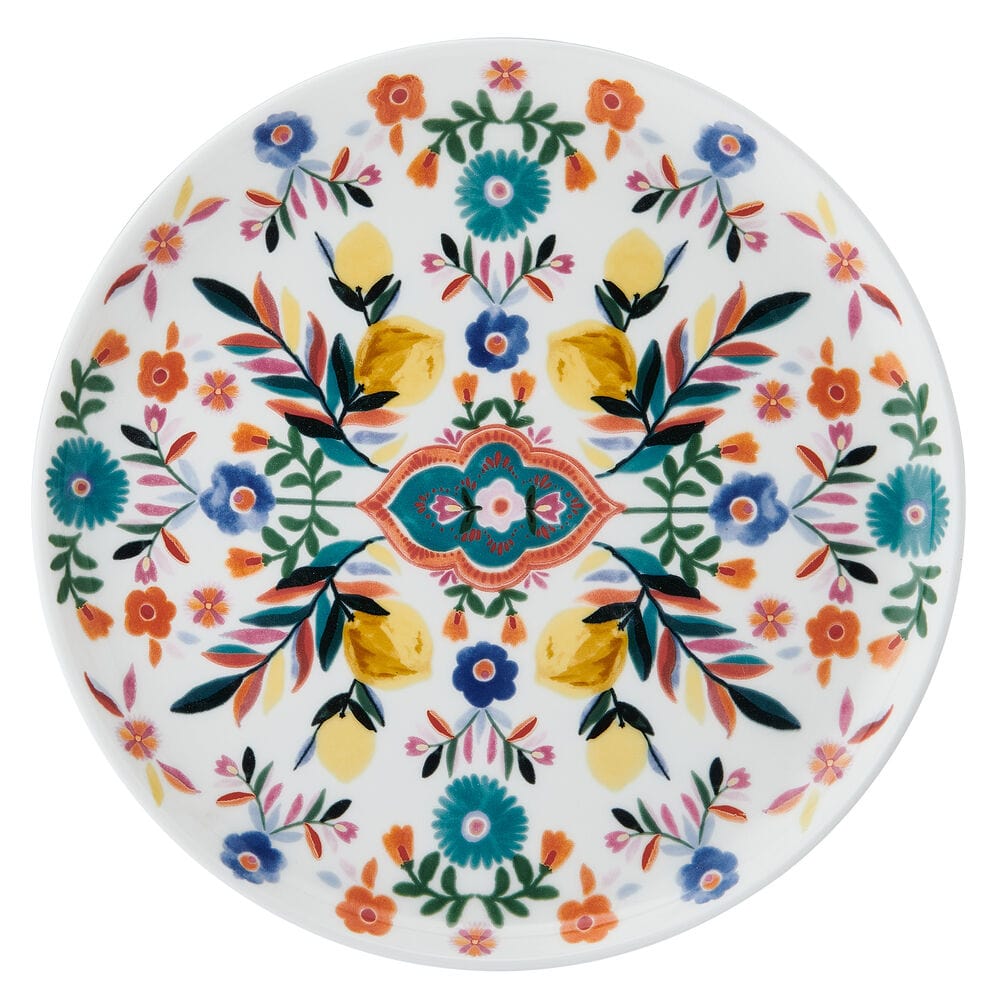 Painted Medallion Set of 4 Salad Plates