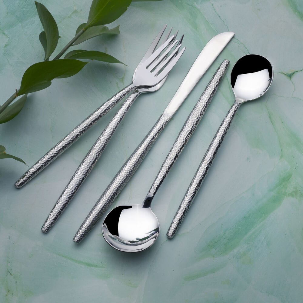 Forged Shea Hammered 20 Piece Flatware Set, Service for 4